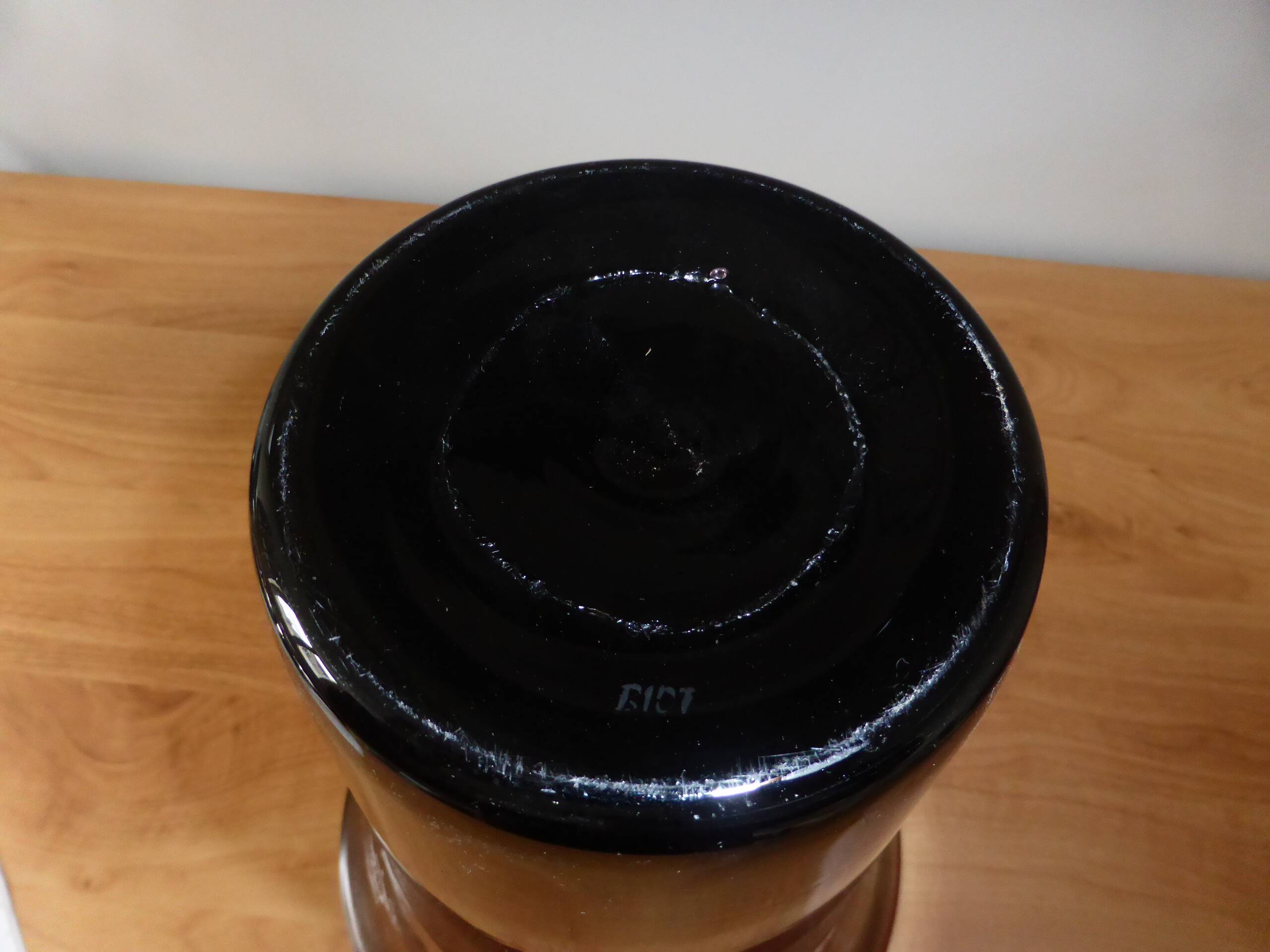 Vase en verre soufflé biot vintage