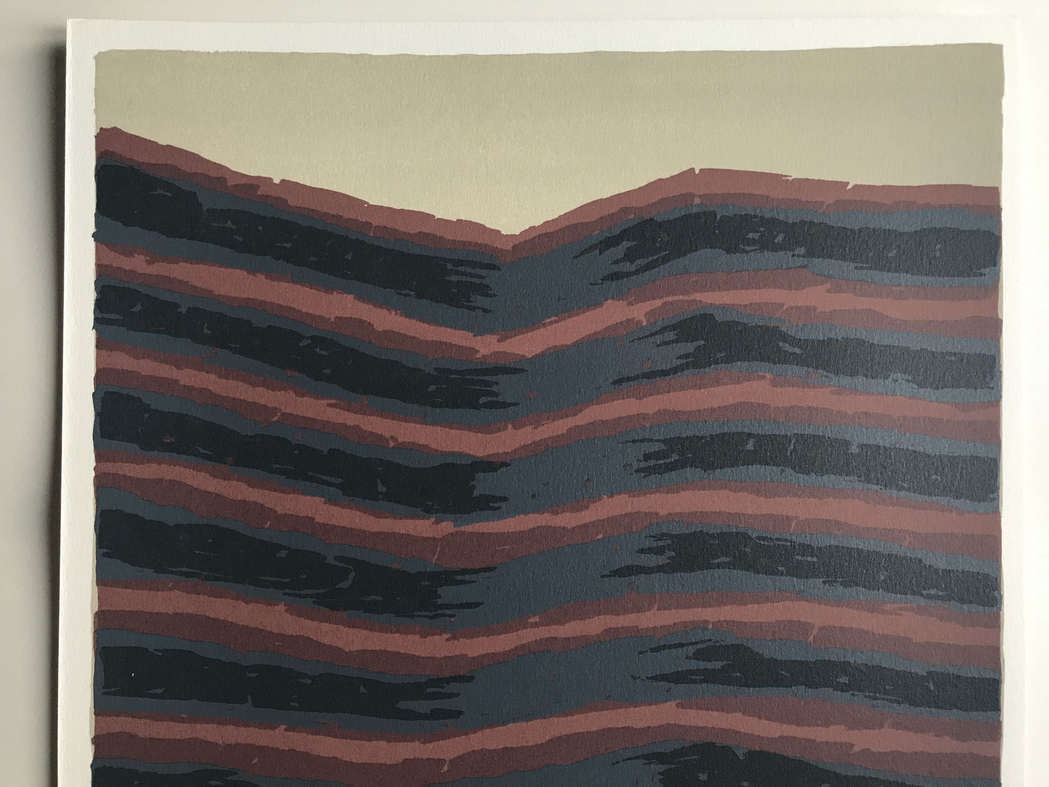 Lithographie originale sur vélin d'Arches de Raoul UBAC, Galeries, 1978