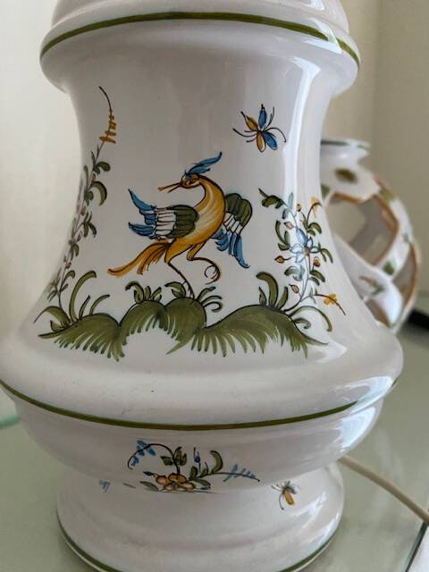 Moustier faience lamp