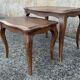 Set of two nesting tables, Louis XV spirit, cherry wood, vintage, 60s