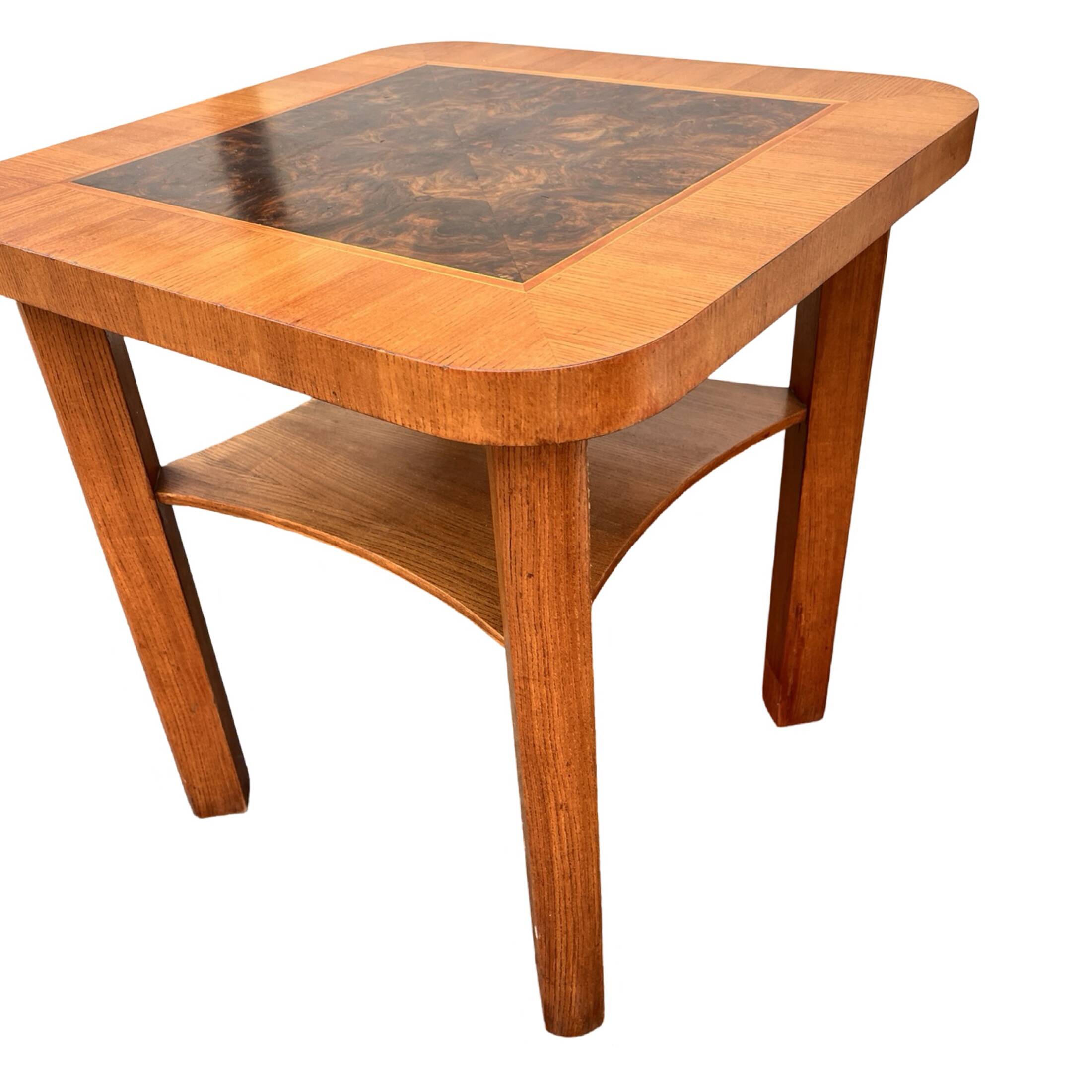 Table basse carrée art déco, Allemagne années 1950.