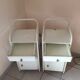 Pair of hospital bedside tables