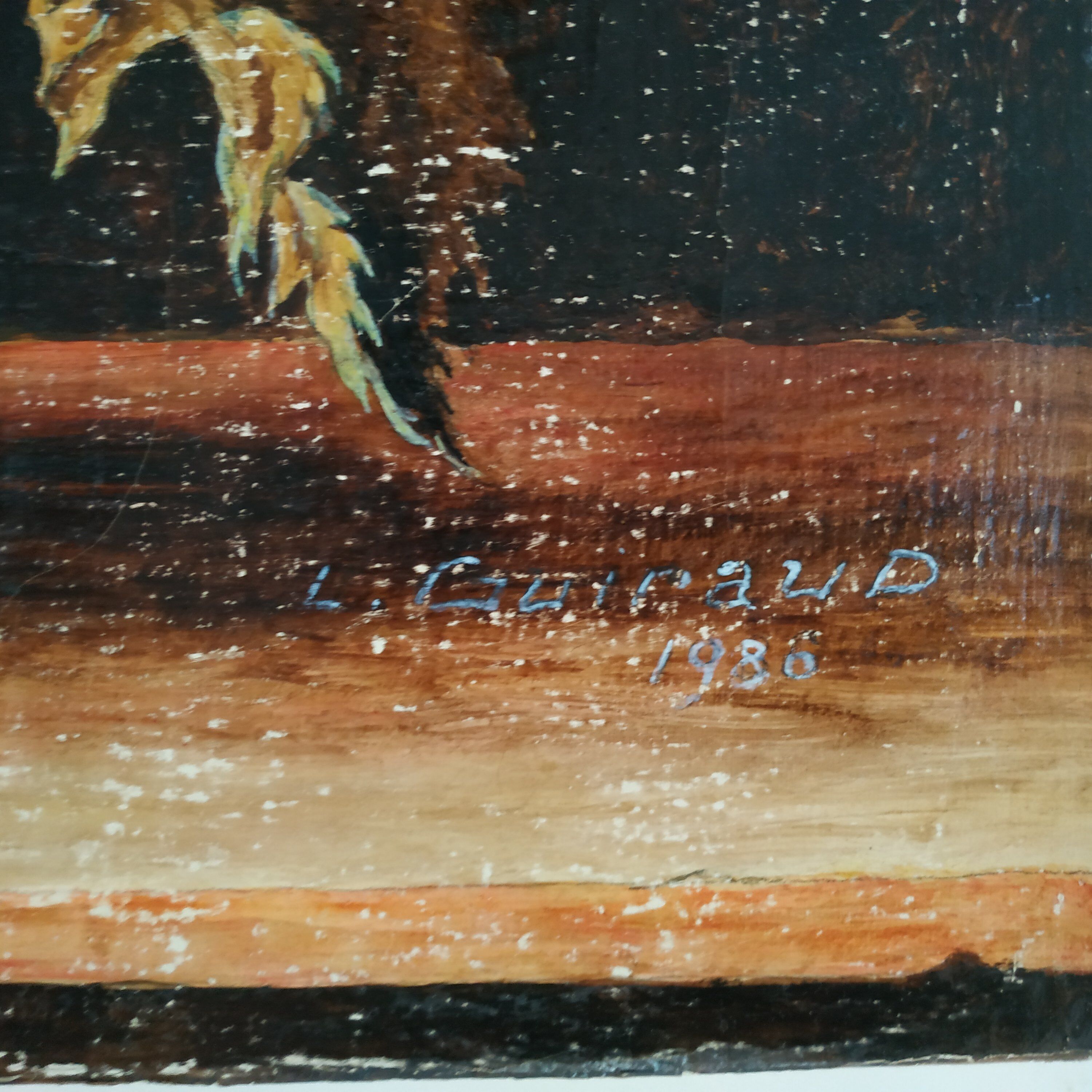 Ancient painting "flowers in a vase of china"