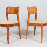 Niels Koefoed for Hornslet, 4 chairs / dining chairs, model '177', teak, 1960s, Denmark.