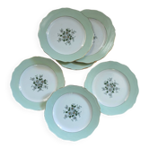 10 assiettes plates anciennes "Saint Tropez "