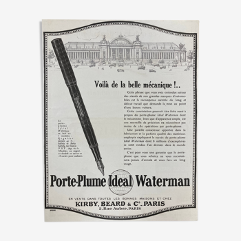 Publicité Waterman 1922