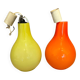 Suspensions x 2 - vintages en opaline - année 70