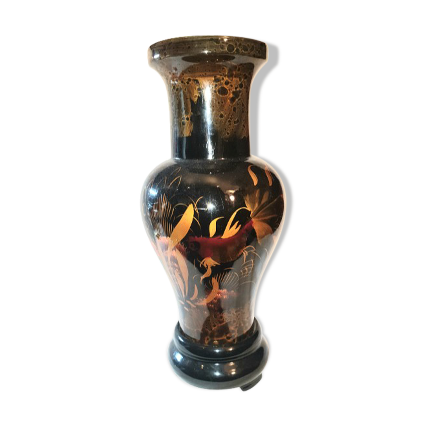 superb chinese lask vase