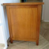 Vintage modernist desk - 5 drawers - shelf - 1950s - closure mechanism