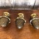 Set of 3 pine cones curtain rod golden bronze