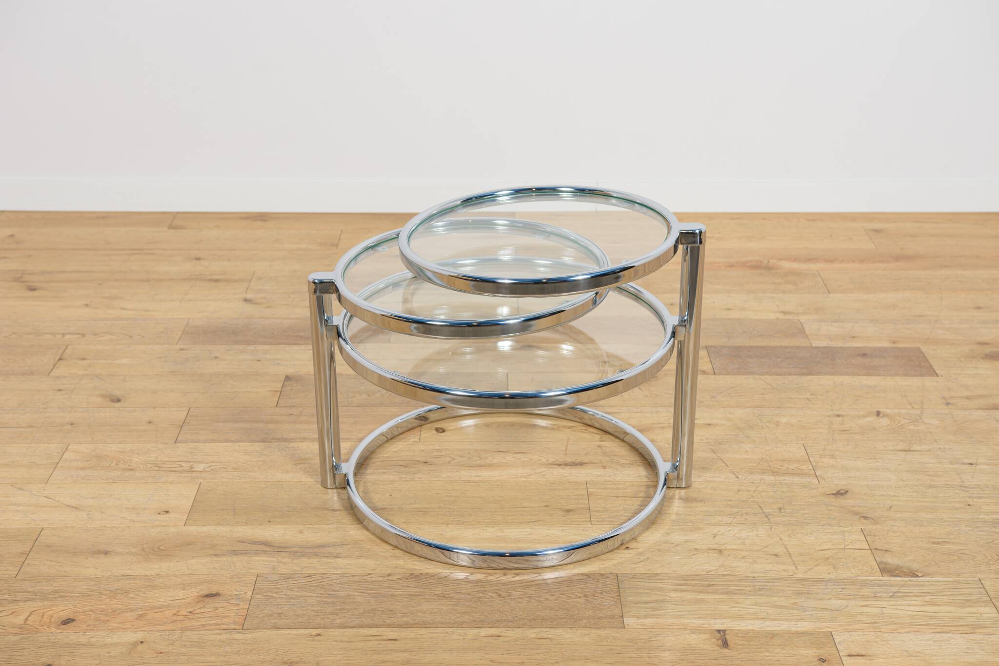 Mid-Century Chrome and Glass Coffee Table by Milo Baughman, USA, 1970s