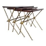 Série de 3 tables gigognes avec pieds en x