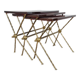 Set of 3 nesting tables with x-shaped legs