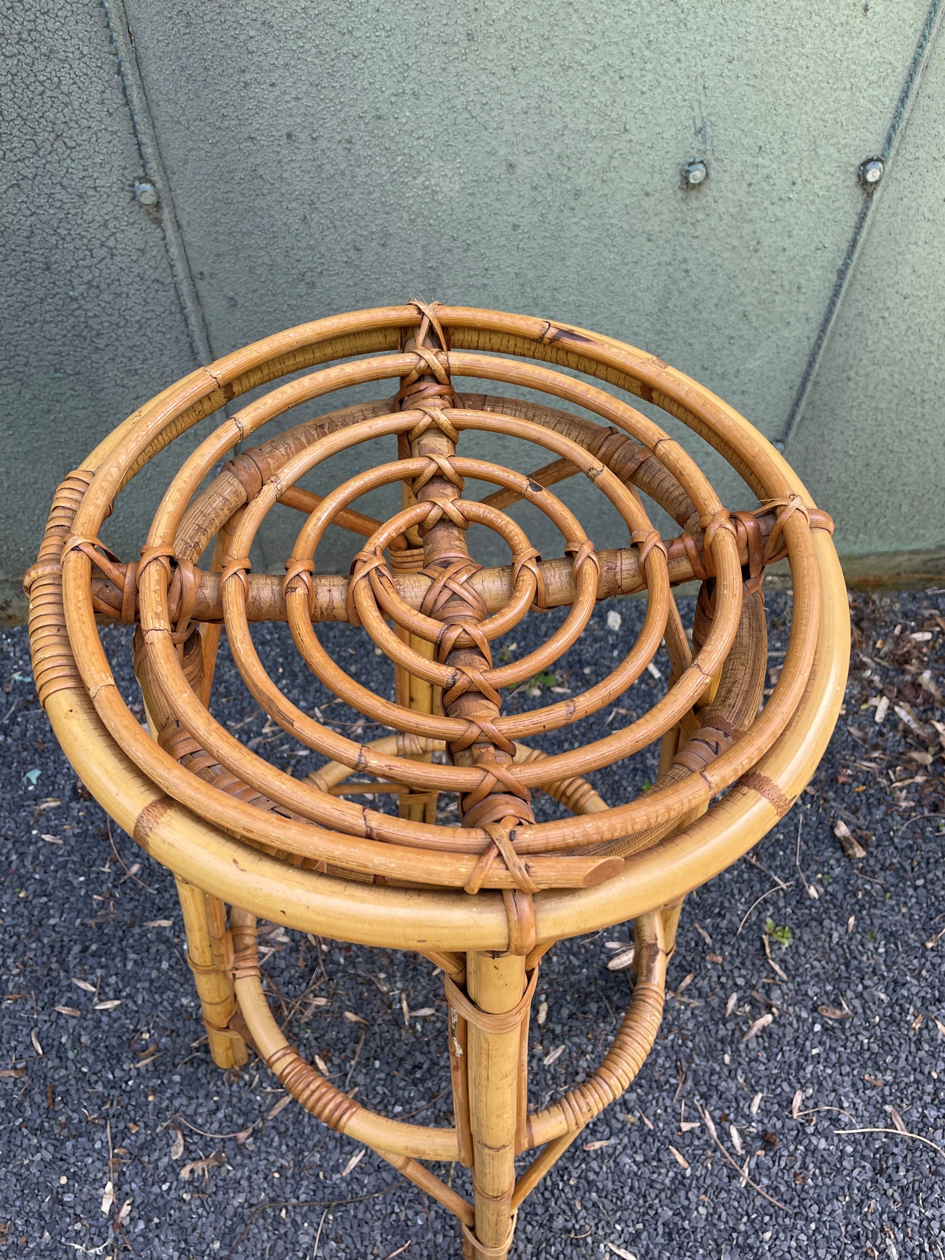 Vintage rattan bar stool