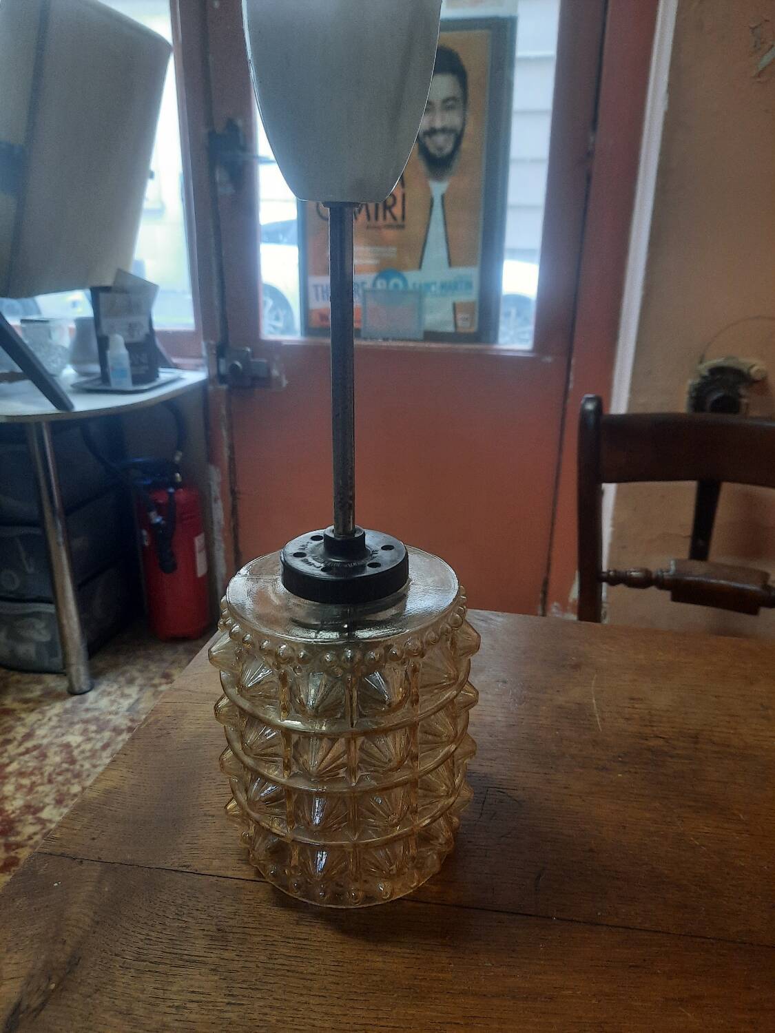 Vintage glass pendant light