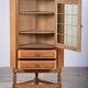 Brutalist Oak Corner Cabinet attributed to Henning Kjærnulf, Denmark, 1960s