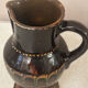 Vintage Romanian glazed pottery pitcher