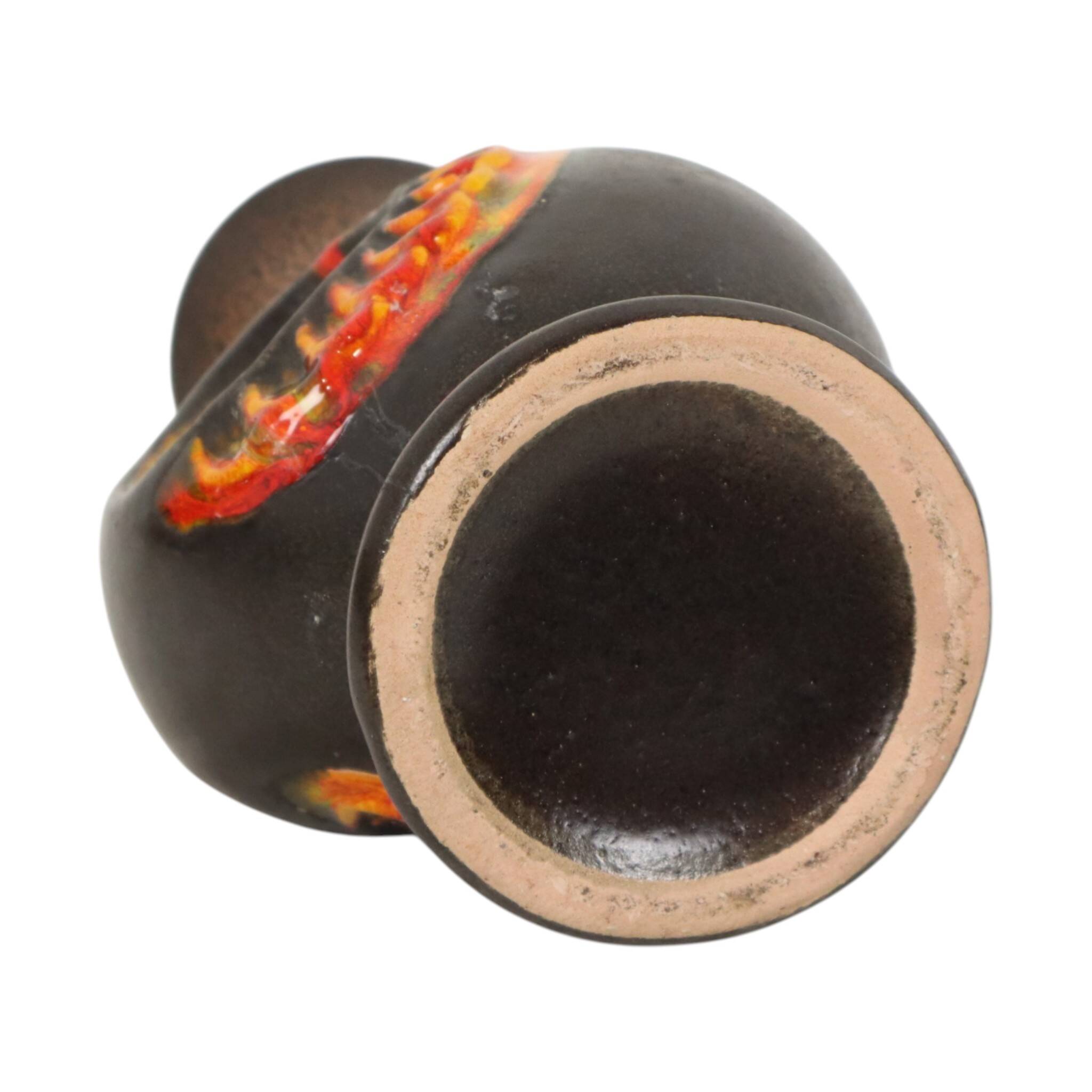 Rare Orange Fat Lava Vase West Germany Walter Gerhards 26cm