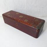 Antique orientalist art nouveau lacquered wooden box
