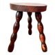 Vintage wooden tripod stool