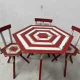 20th century lacquered beech garden furniture set