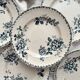 6 assiettes plates en terre de fer « Acacia » Moulin des Loups et Hamage