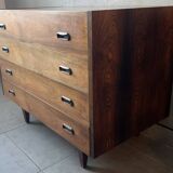Coiffeuse, commode scandinave en palissandre, années 60