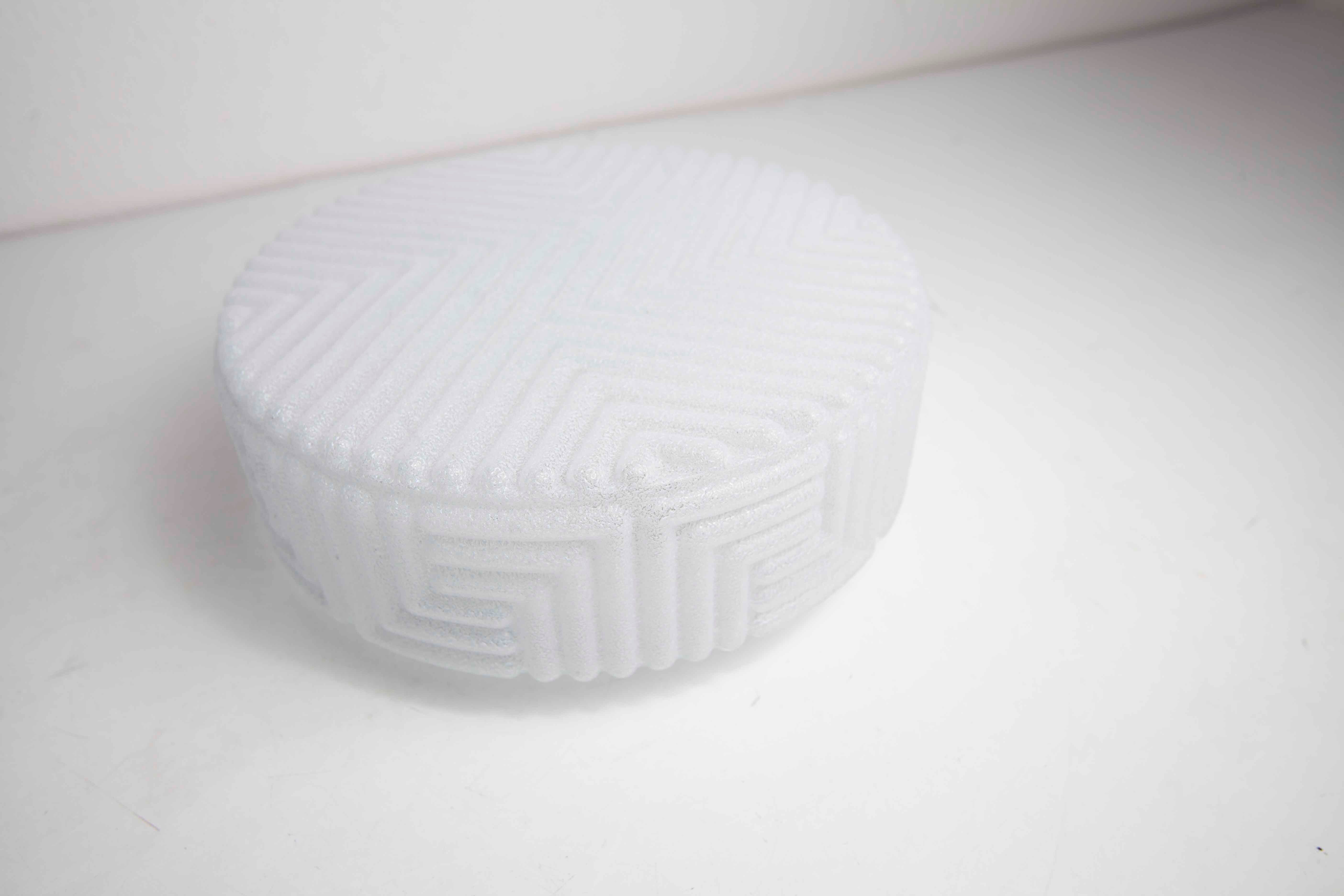 Atypical 1970 round glass ceiling