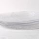 Set of 3 Vintage Kosta Boda Glass Plates / Scandinavian Leaf Design / 1975