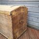 Antique chest, vintage wooden trunk