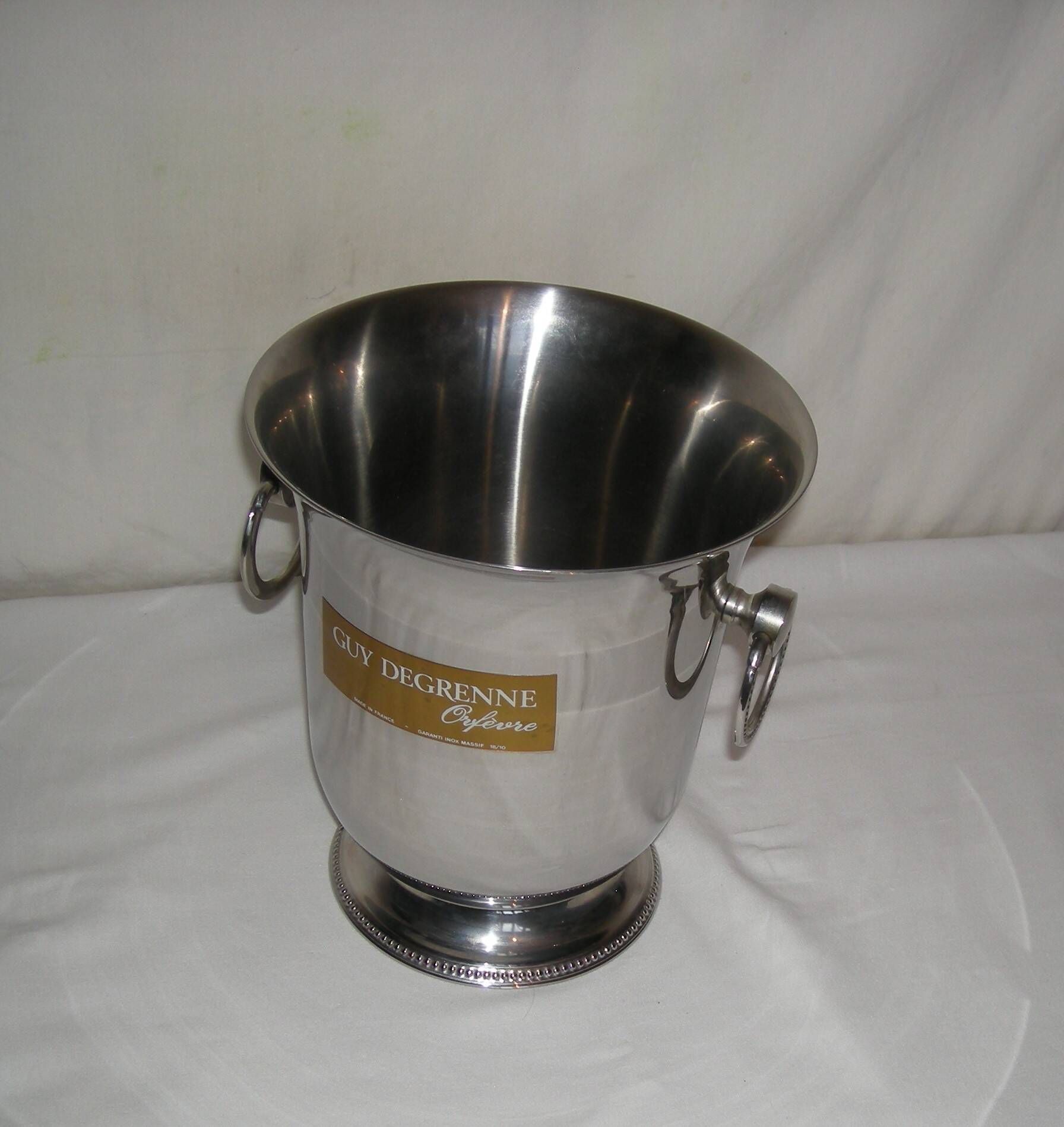 Champagne bucket Guy Degrenne; stainless steel