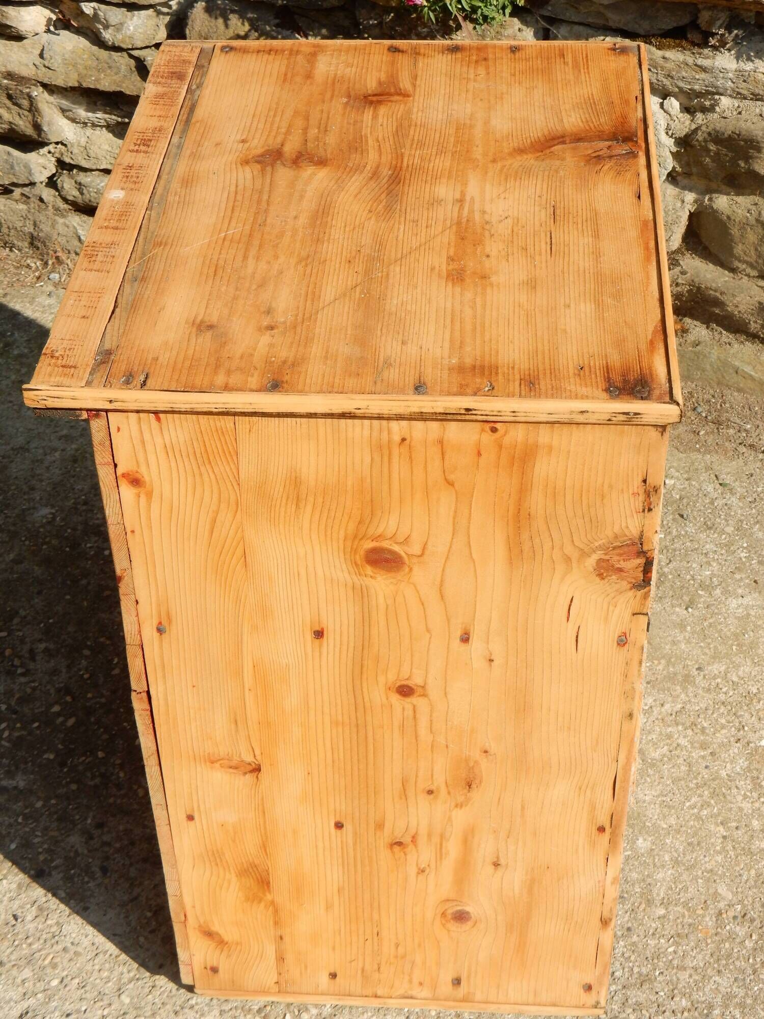 Old small sideboard / Hairdresser's furniture in fir
