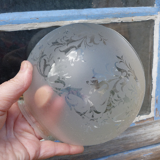 Bougeoir laiton et verre à système DHR lampe à diner bateau