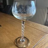 4 Murano crystal wine glasses