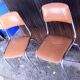 Paire de chaises Vintage skaï marron