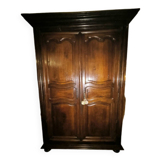 Louis XIV period wardrobe in solid oak