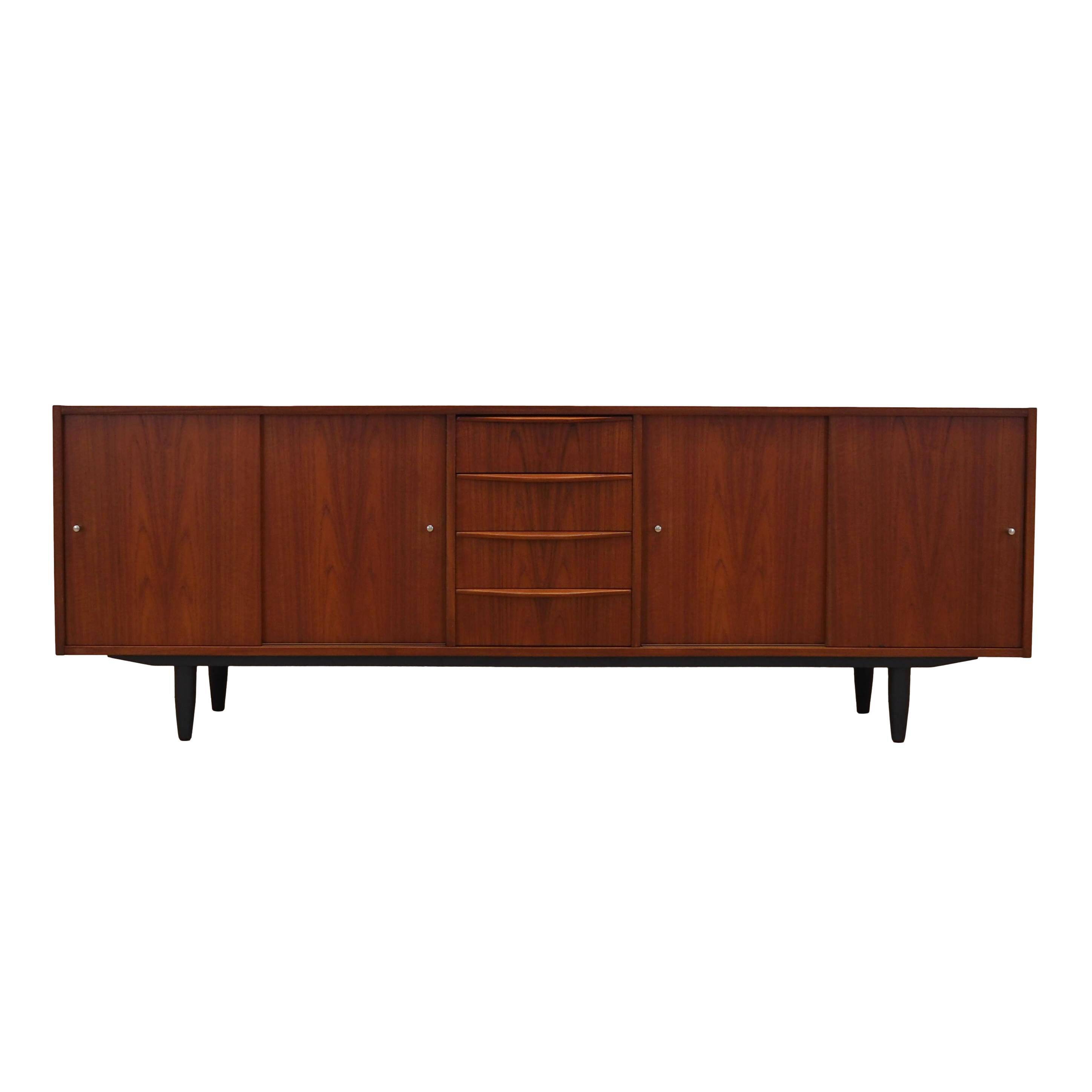 Enfilade en teck, design danois, années 1970, production : Danemark