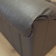 Italian leather sofa, two-seater, 1970s design