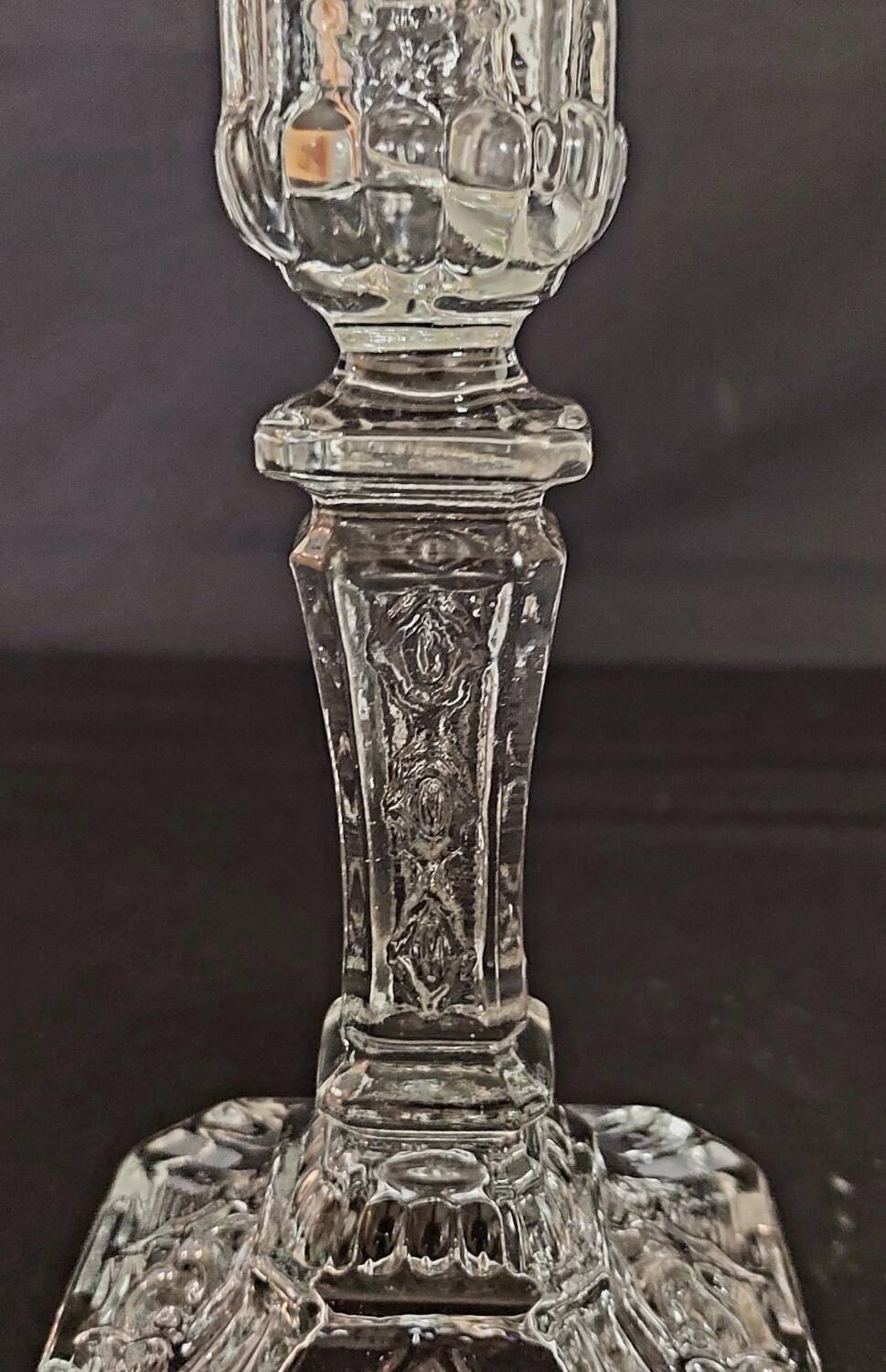 Bougeoir Ancien en Verre