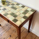 Vintage wood and ceramic table