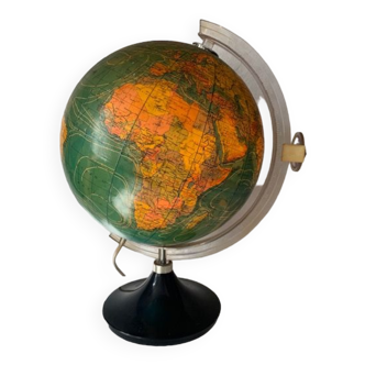 Globe terrestre lumineux vintage, 1981, George Philip & son LTD, London