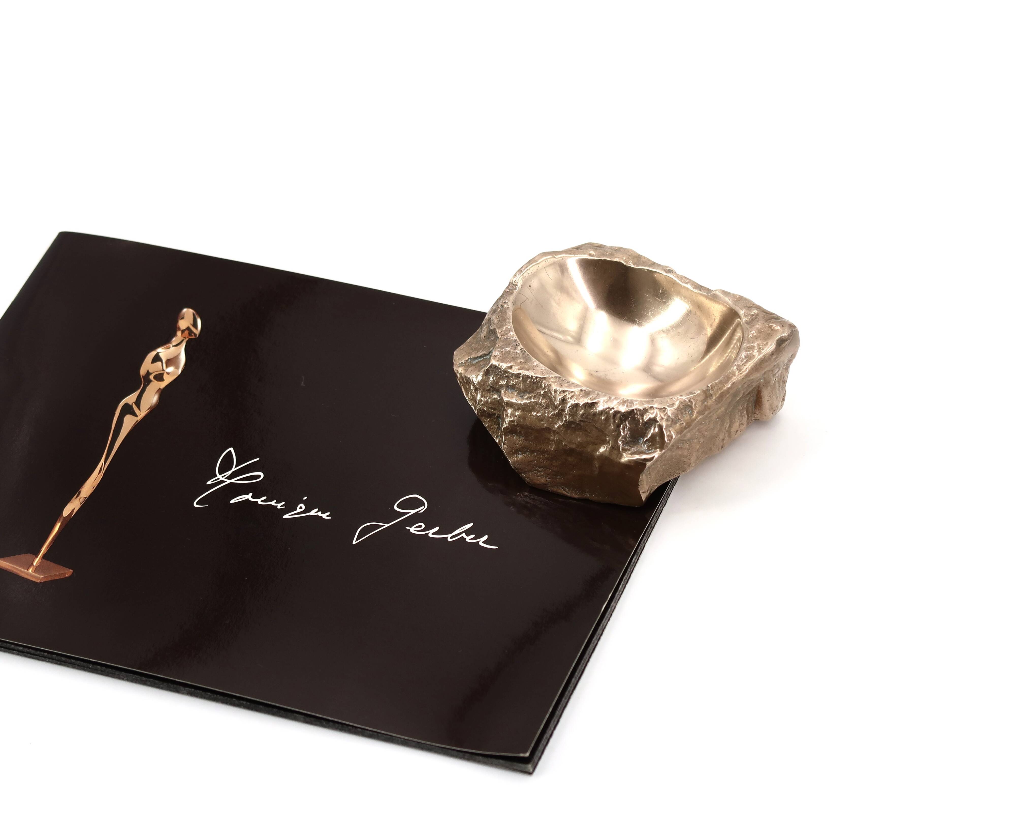 Bronze pocket tray or ashtray by Monique Gerber, 1970s.