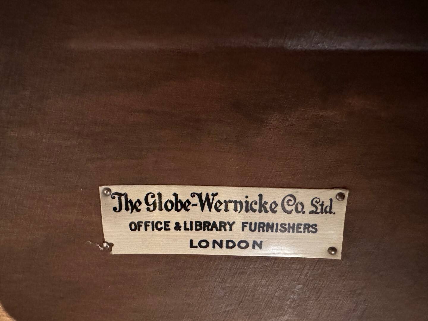 Antique Globe Wernicke Library