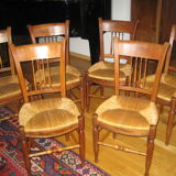 Suite of 6 chairs directoire walnut