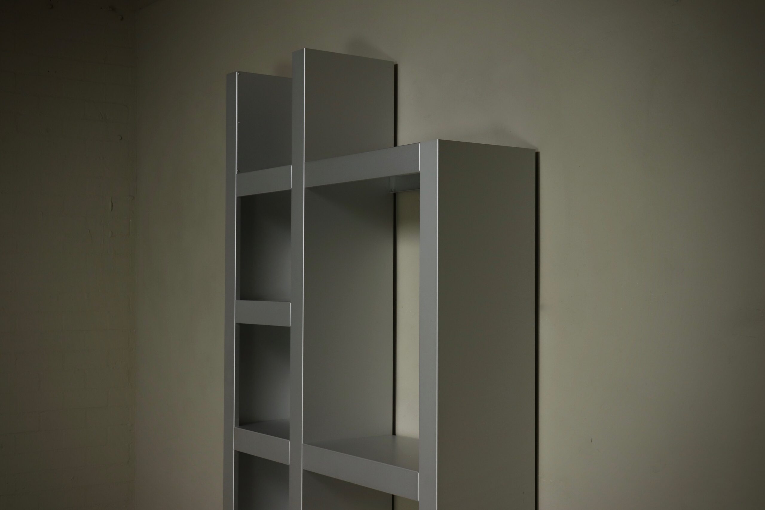 Architectural aluminium wall unit by Isabelle Leijn 1990s