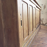 Enfilade meuble de métier chêne coulissant XL