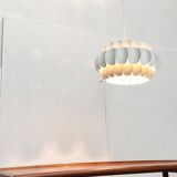 Mid-century white metal Swiss suspension by H. Zender for Temde.