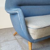 Sofa Sofa Arc curved EGG Scandinavian years 50-60