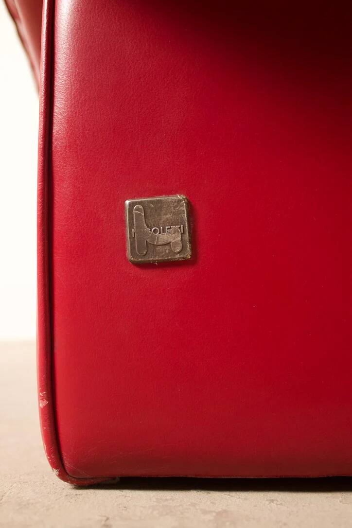 Vintage leather armchair "Ambassador", Nicoletti Salotti, Italy, 1980