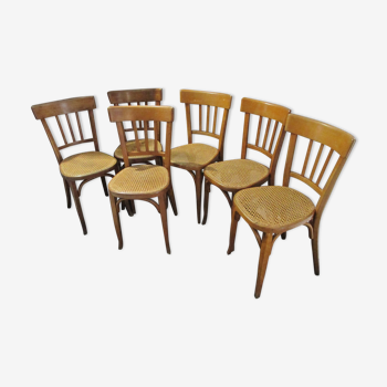 Suite de 6 chaises bistrot des années 30